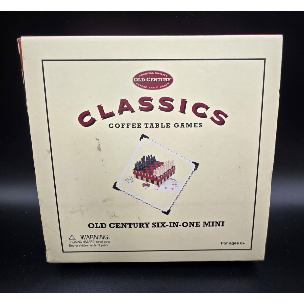 NIB - Old Century Classics Coffee Table Games Six in One MINI Sealed Pieces